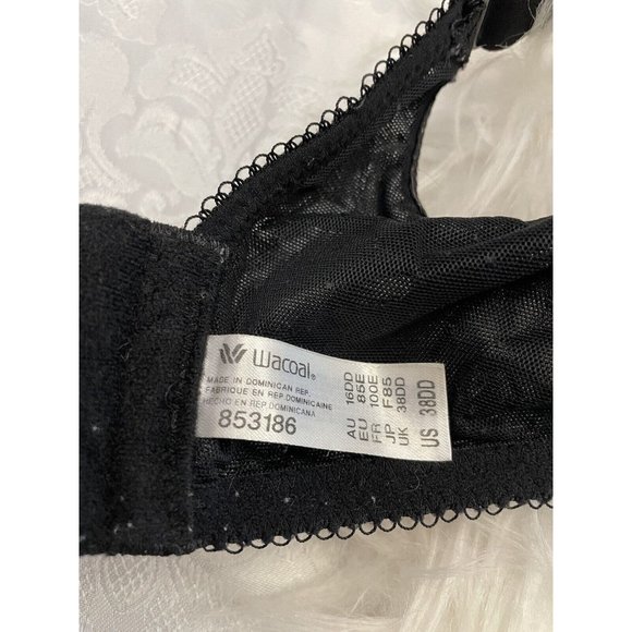 Wacoal 853186 Retro Chic Size 38DD Seamless Lined Underwire Contour‎ Bra Black - Picture 9 of 12